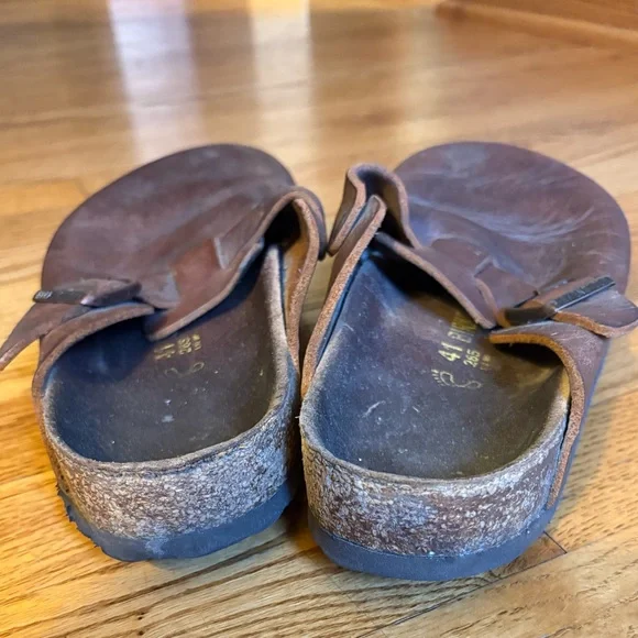 Birkenstock Brown Leather Mules - Picture 6 of 10